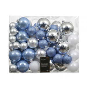Kerstballen Winterblauw (100 stuks)